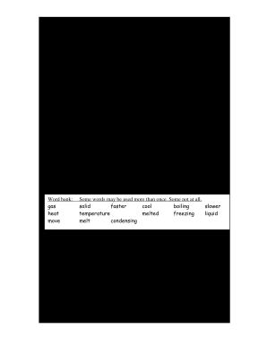 Phase Change Worksheet Fill in the Blank Answers  Form