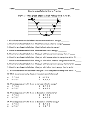 This Graph Shows a Ball Rolling from a to G  Form