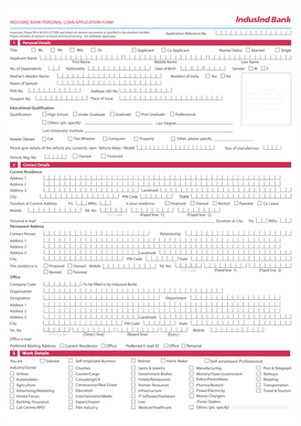 Indusind Personal Loan Form Corected