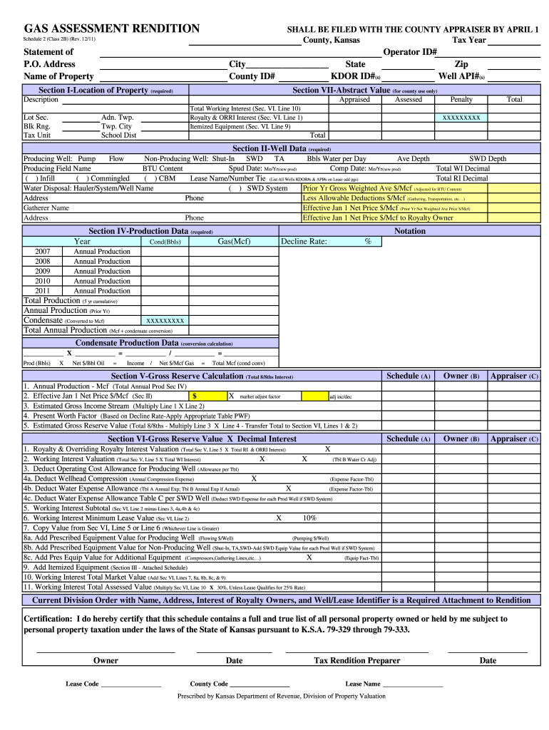  GAS ASSESSMENT RENDITION Renogov 2011