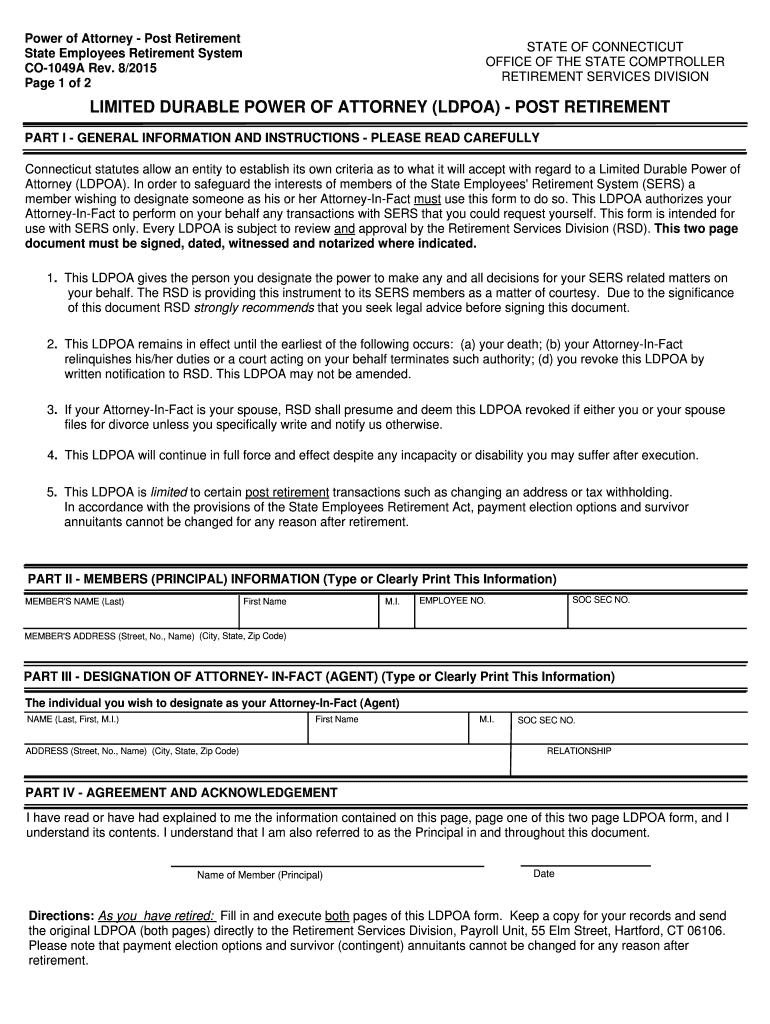  STATE of CONNECTICUT OFFICE of the STATE COMPTROLLER Page 2015-2024