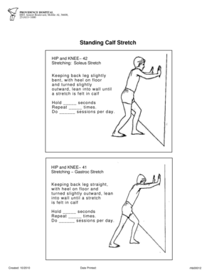 Calf Stretches PDF  Form