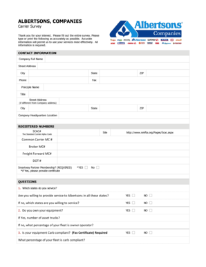 ALBERTSONS COMPANIES SafewayNet for Suppliers  Form