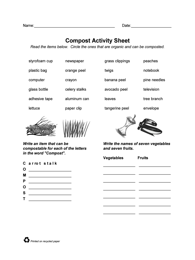 Compost Activity Sheet  Form
