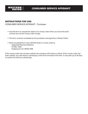 Affidavit of Service  Form