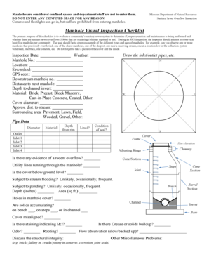 Manhole Visual Inspection Checklist2015Feb03docx Dnr Mo  Form