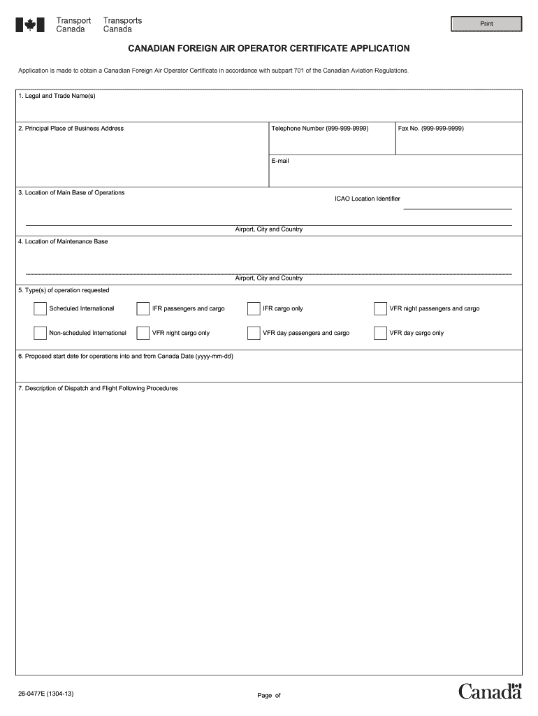 0477e Certificate  Form