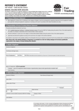 Referee Statement Form