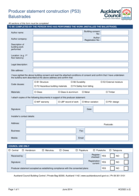 Producer Statement Ps3  Form