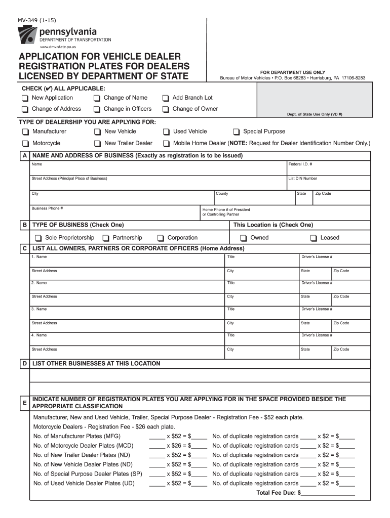 Get and Sign Nys Dmv Form Mv 349 2015-2022