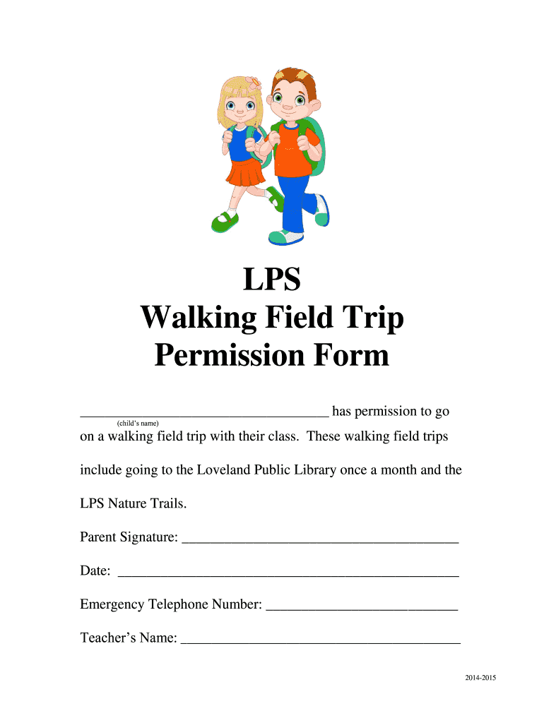 LPS Walking Field Trip Permission Form Loveland City Schools Lovelandschools