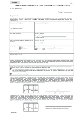 Sblc Template  Form