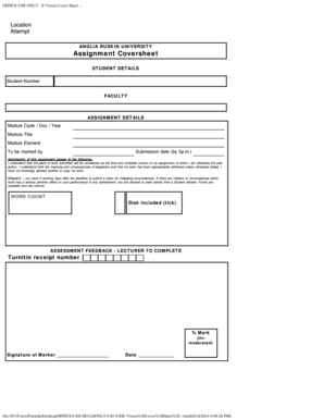 Turnitin Anglia Ruskin  Form