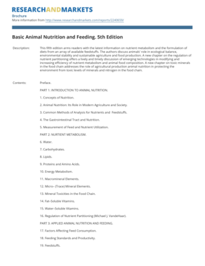 Basic Animal Nutrition and Feeding PDF Download  Form