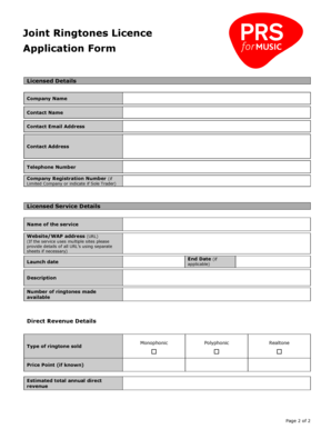 Prs Form Download