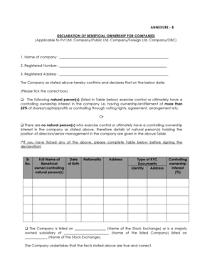Beneficial Ownership Declaration Format In Word Fill Out And Sign 