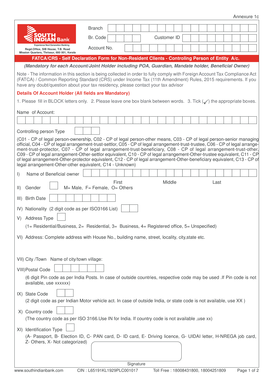 Annexure 1c Branch Br Code Customer ID RegdOffice SIB  Form