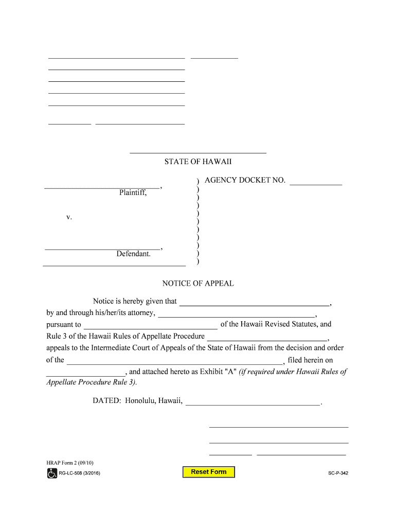 AGENCY DOCKET NO Courts State Hi  Form