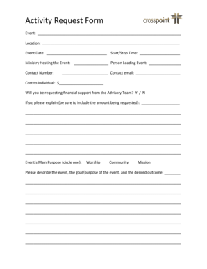 Activity Request Form