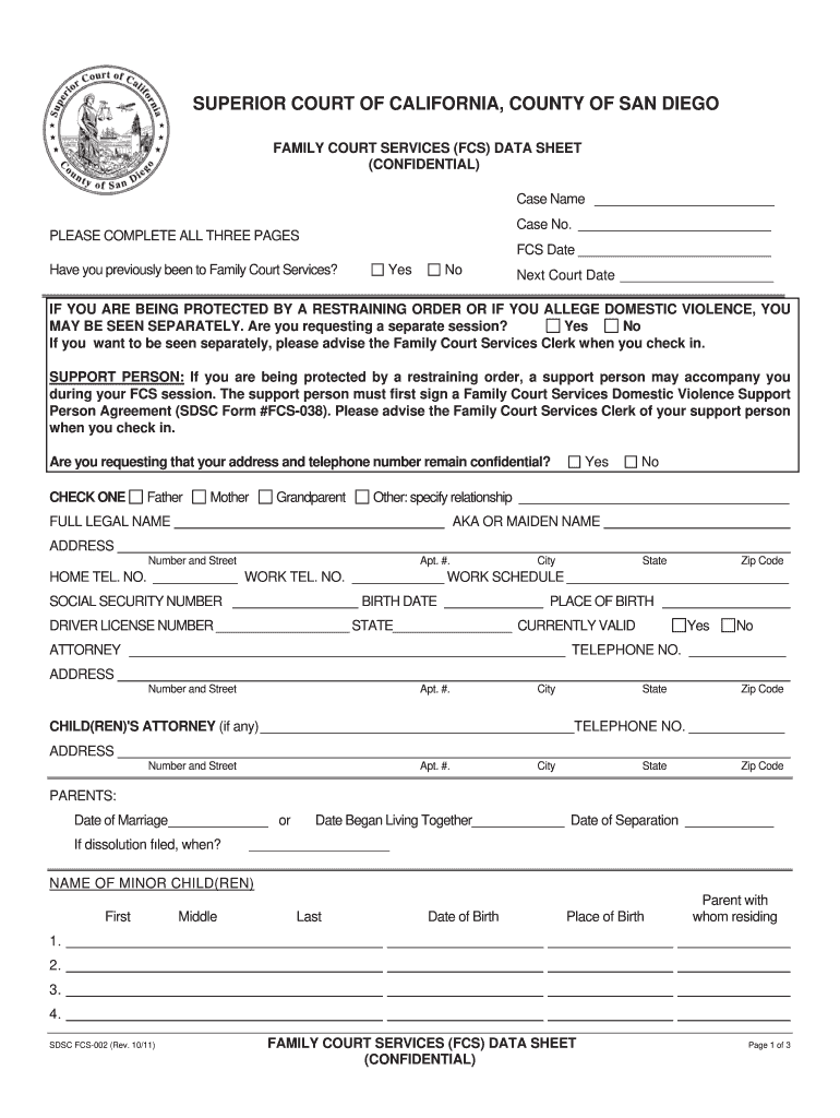  Mediation Data Sheet Fcs002 2011