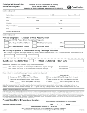 Carefusion Pleurex Print  Form