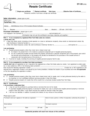Nys Resale Certificate Form - Fill Out ...