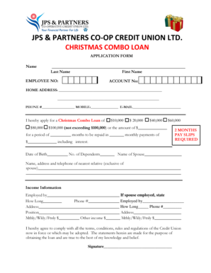 Jps Partners Credit Union Loan Forms