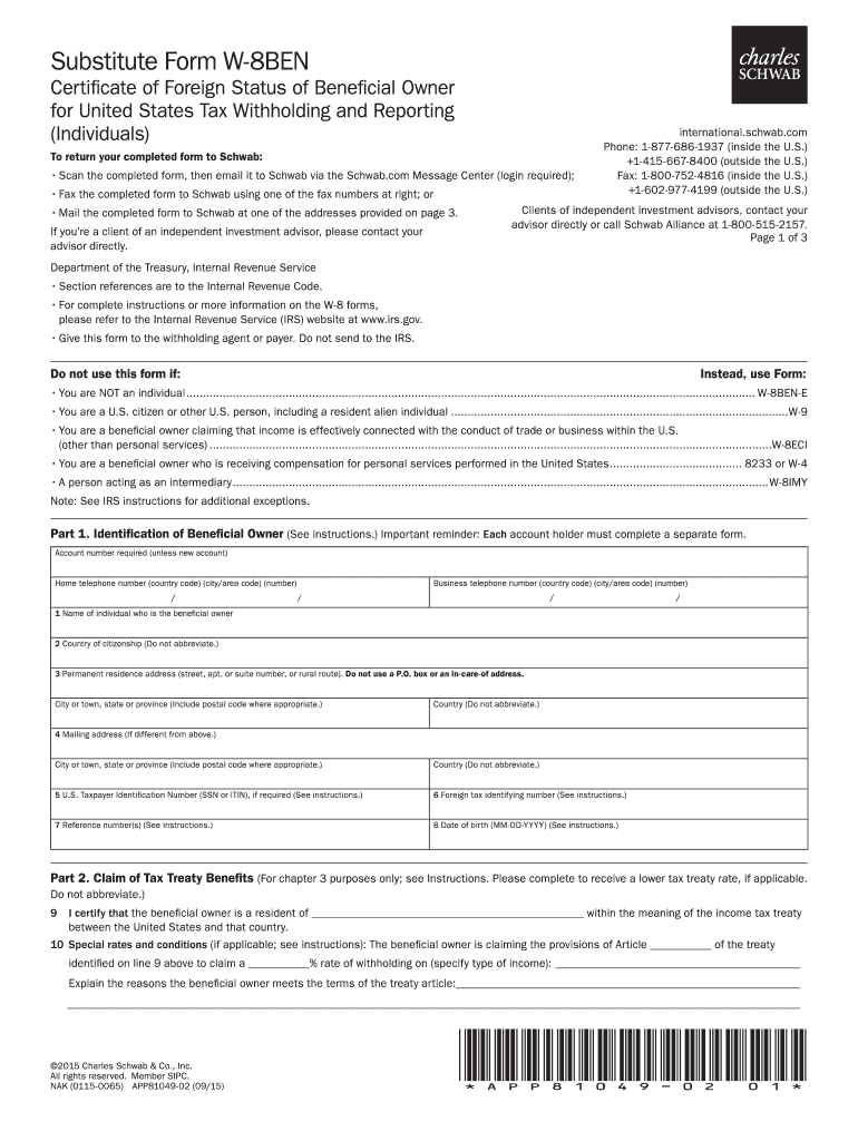 Charles Schwab Tax Forms