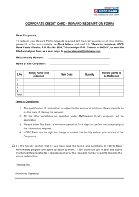 Hdfc Redemption Form