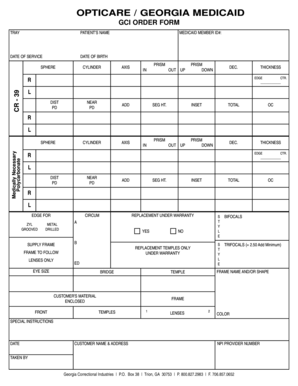 Opticare Medicaid Gci Order Form