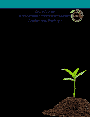 Leon County Non School Stakeholder Garden Application Package  Form