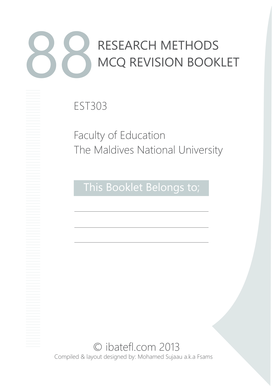 Solved Mcq on Research Methodology PDF Download  Form