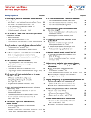 Mystery Shopping Excel Template  Form