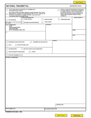 5216 Material Transmittal Secnavinst5216 5  Form