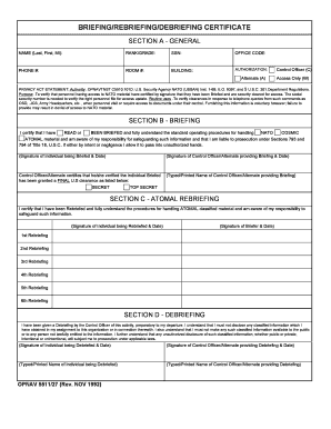 Briefingrebriefingdebriefing Certificate Naval Forms Online