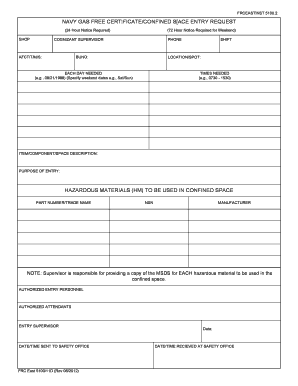 Gas Certificate Sample  Form