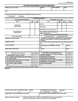  NATOPS INSTRUMENT RATING REQUEST  Naval Forms Online 2012