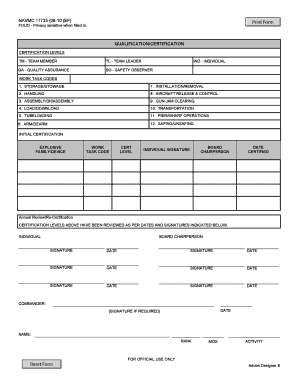 NAVMC 11733 QualificationCertification Naval Forms Online
