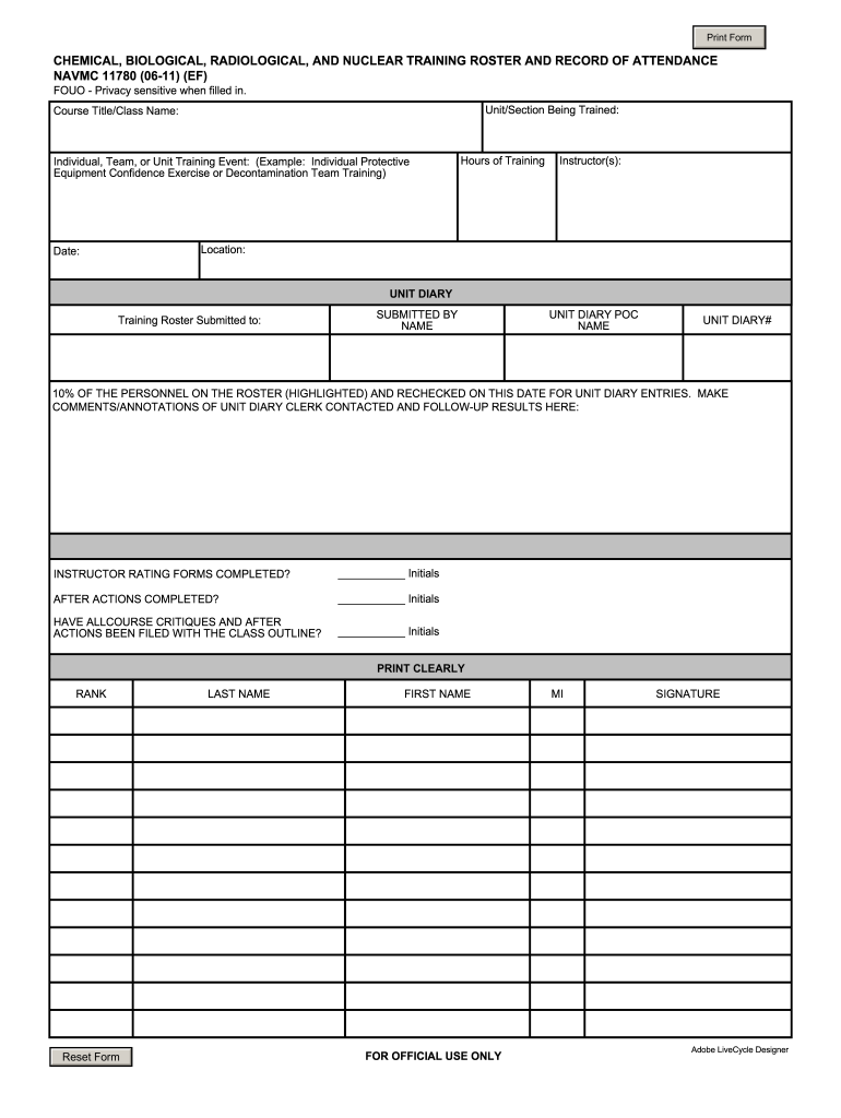 Navmc 11780  Form