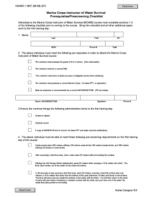 Navmc 11627  Form