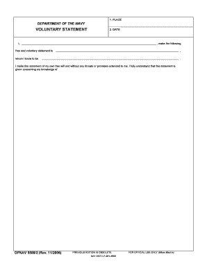 Navy Voluntary Statement Form