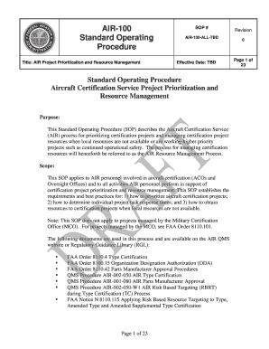 Air Force Sop Template  Form