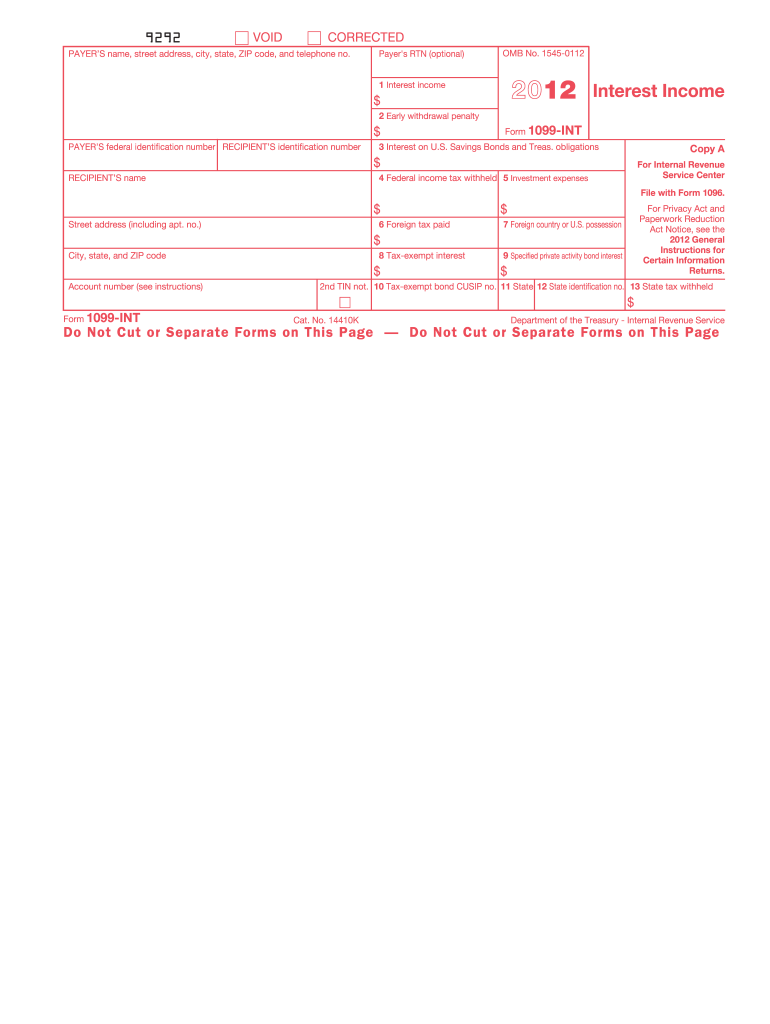 Form 1099 Int