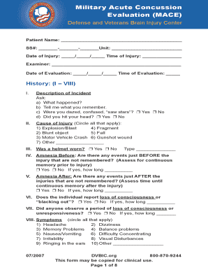 Mace Exam  Form