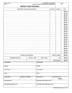 U S DEPARTMENT of COMMERCE PROCUREMENT REQUEST  Form