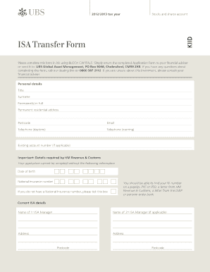 Ubs Account Transfer Form