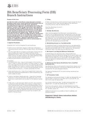 Ubs Ira Distribution Form