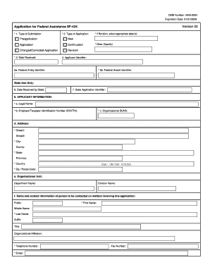 Sf 424a Form Fillable Usda