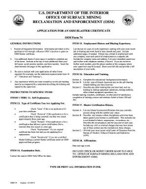 Osm Form 74 Fillable