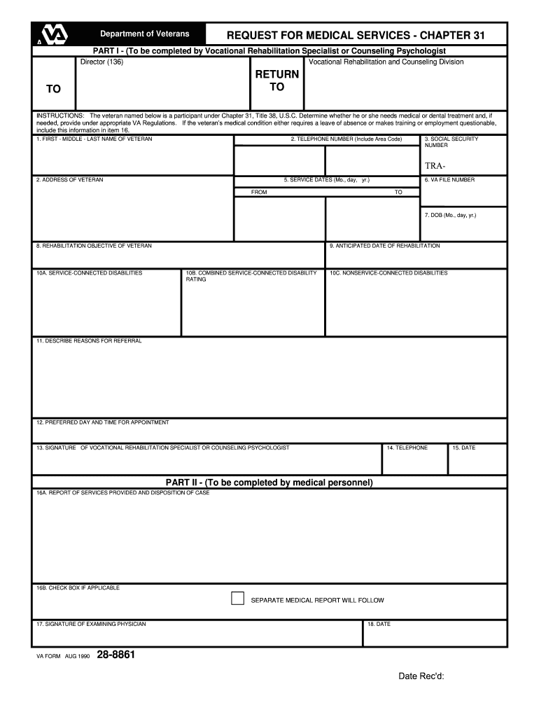 Va Form 28 8861